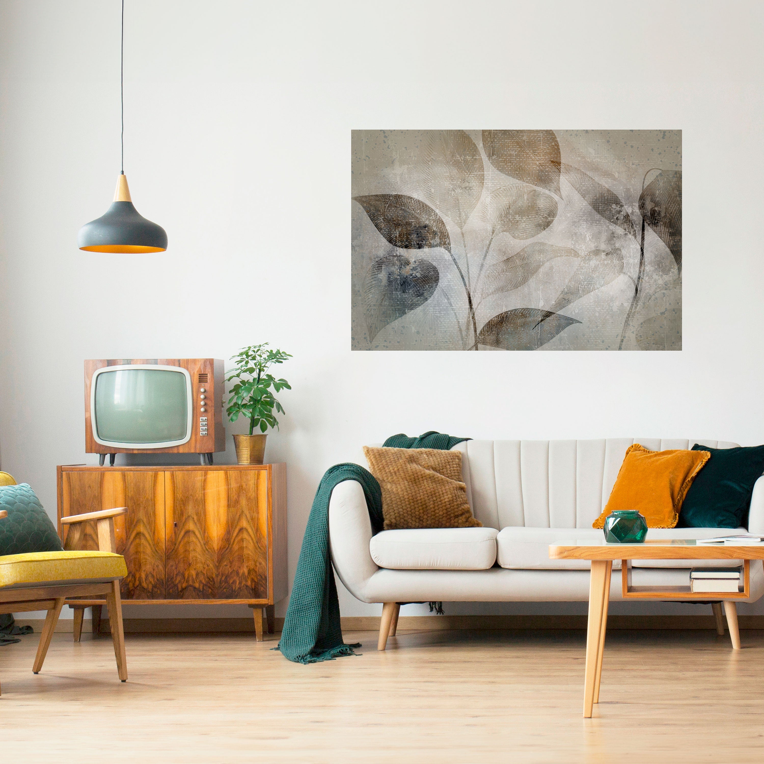 SERENE BOTANICAL HARMONY Horizontales Poster zum Abziehen und Aufkleben
