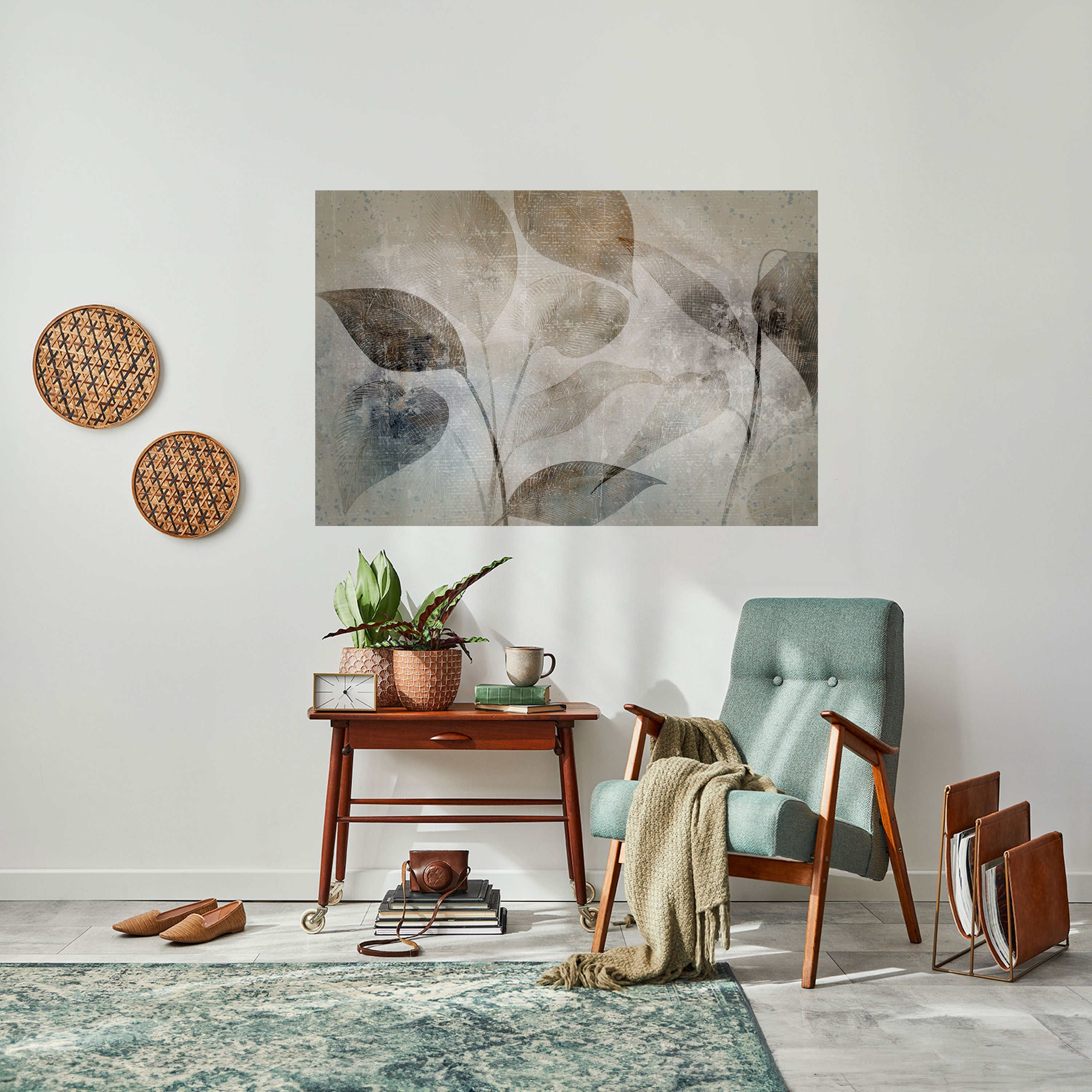 SERENE BOTANICAL HARMONY Horizontales Poster zum Abziehen und Aufkleben