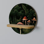 WHISPERING WOODLAND Rundes Kunstregal in Eiche-Optik