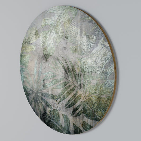HARMONY IN GREENERY Rundes Wandbild