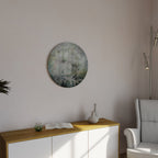 HARMONY IN GREENERY Runde Wanddekoration Ø 69 cm