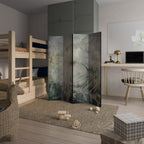 HARMONY IN GREENERY Dekorativer Paravent - 4-teilig