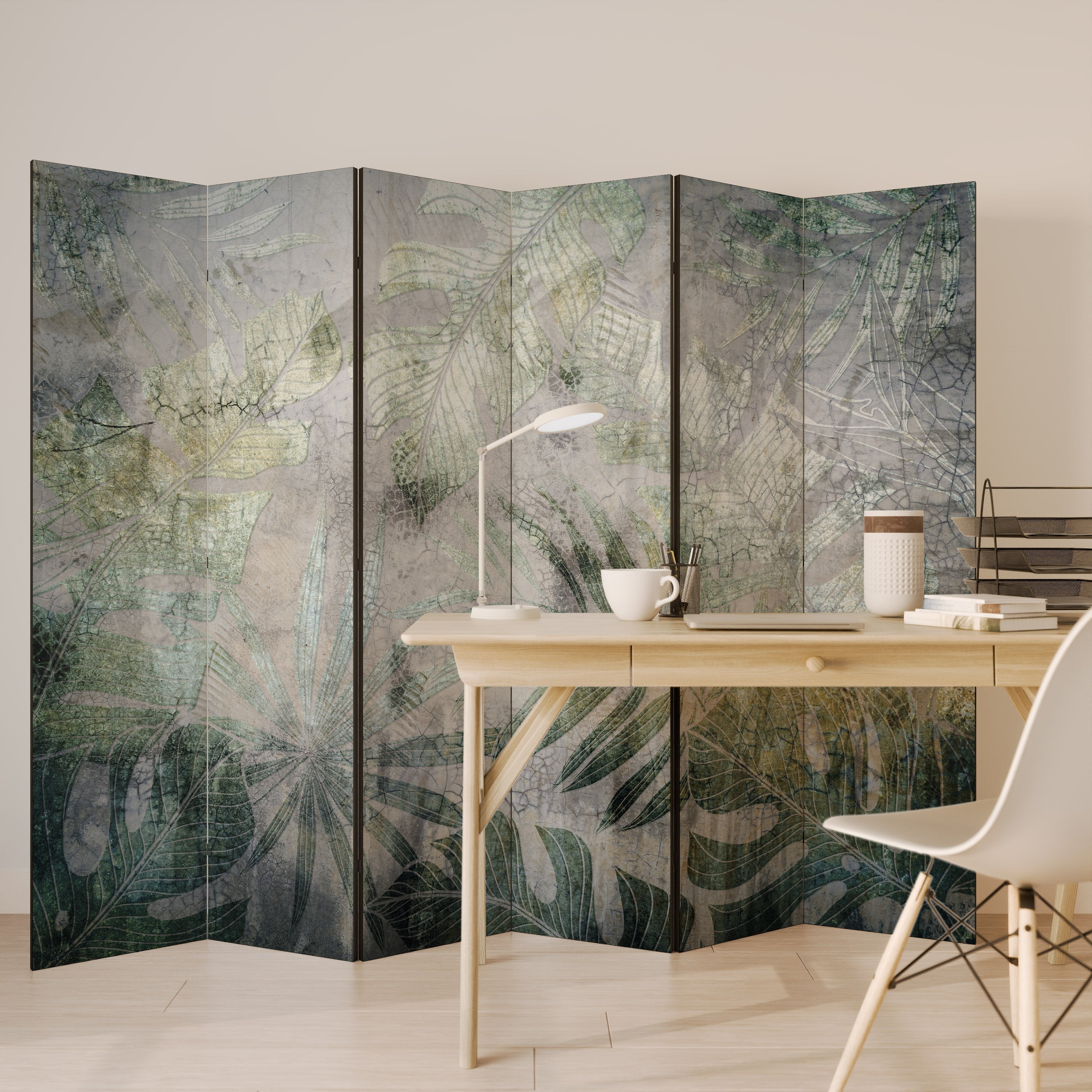 HARMONY IN GREENERY Dekorativer 6-teiliger Raumteiler
