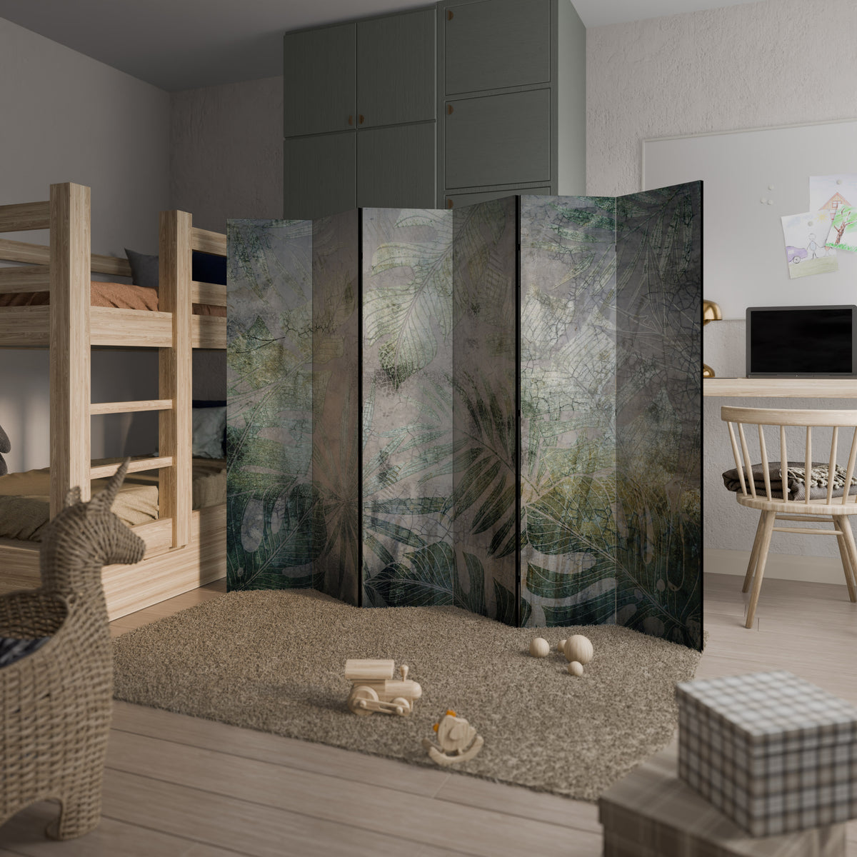 HARMONY IN GREENERY 6-teiliger Paravent
