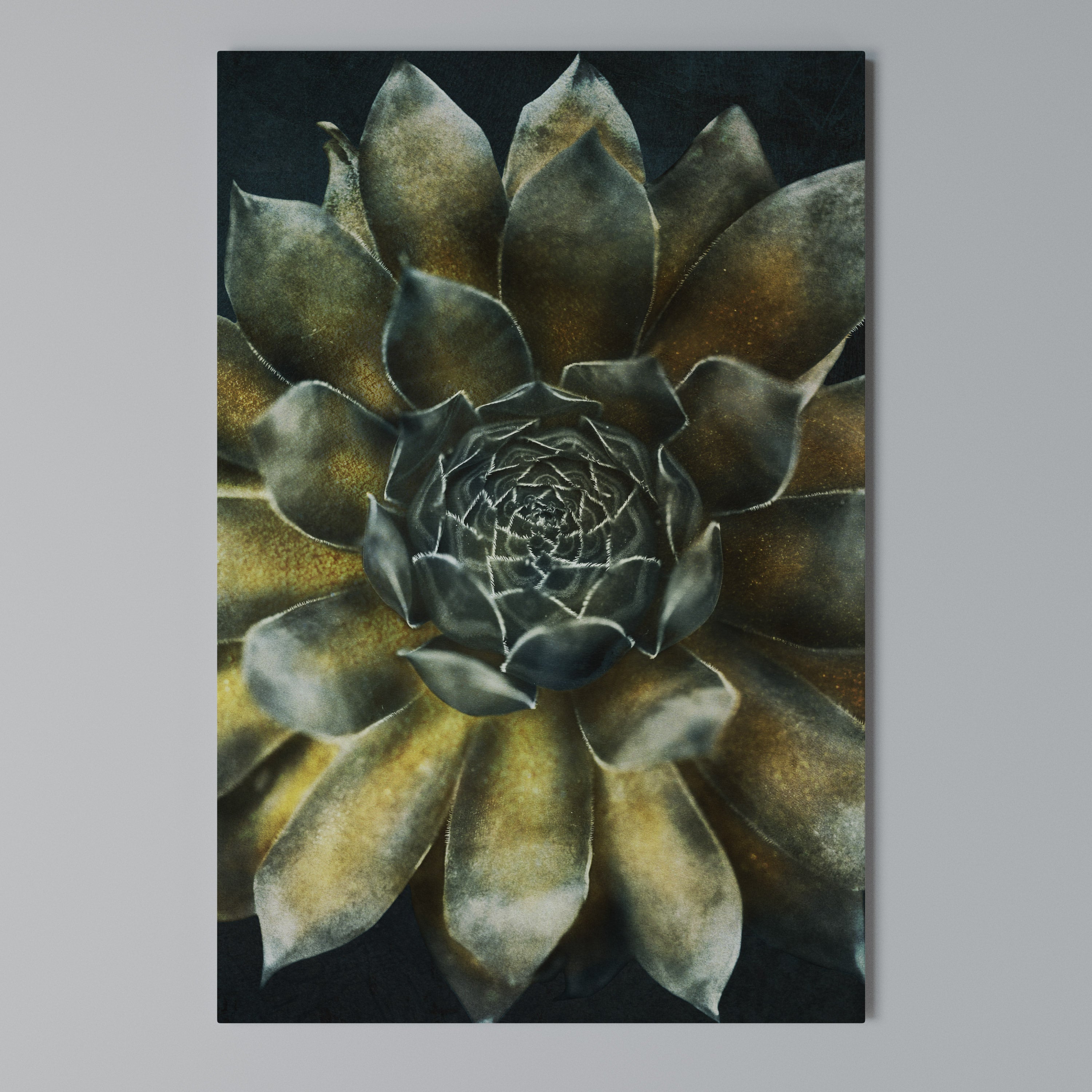 MYSTICAL SUCCULENT WHIRL Vertical Canvas Print