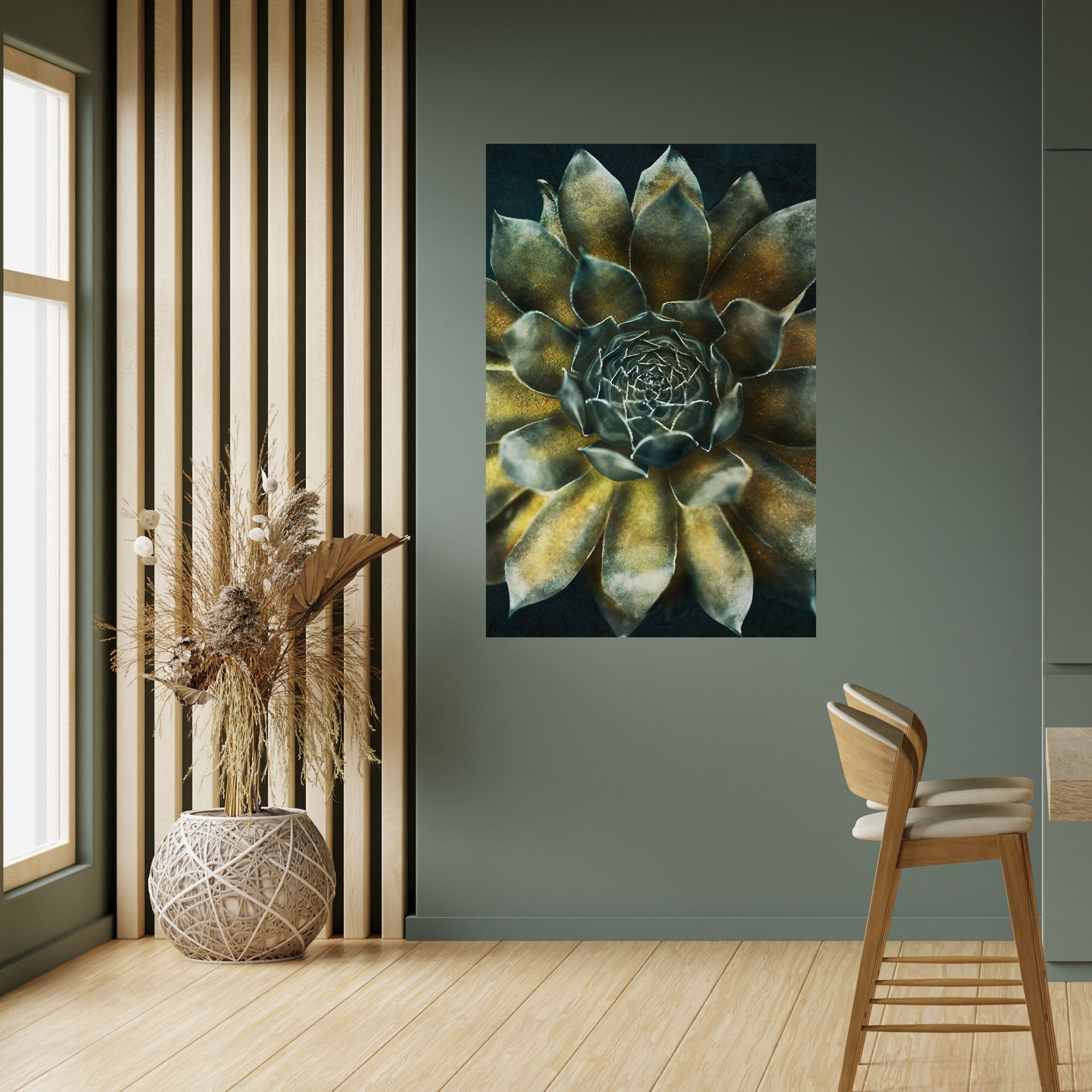 MYSTICAL SUCCULENT WHIRL Vertikales Poster zum Abziehen und Aufkleben