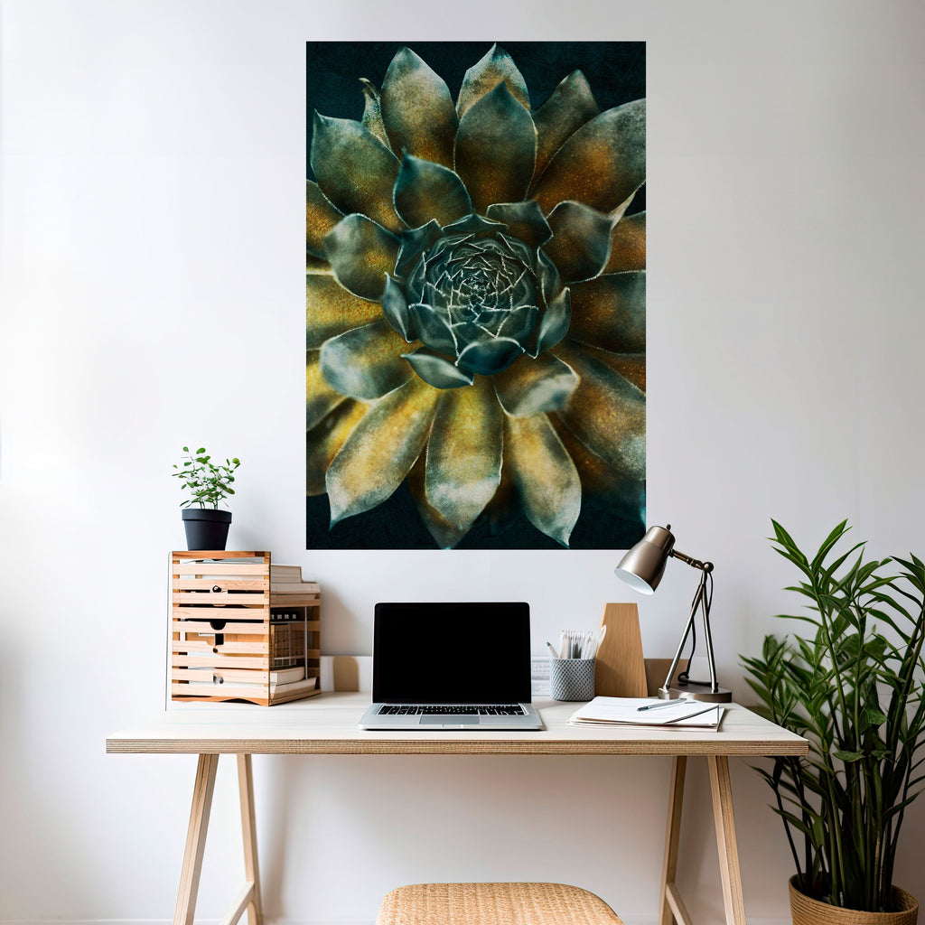 MYSTICAL SUCCULENT WHIRL Vertikales Poster zum Abziehen und Aufkleben