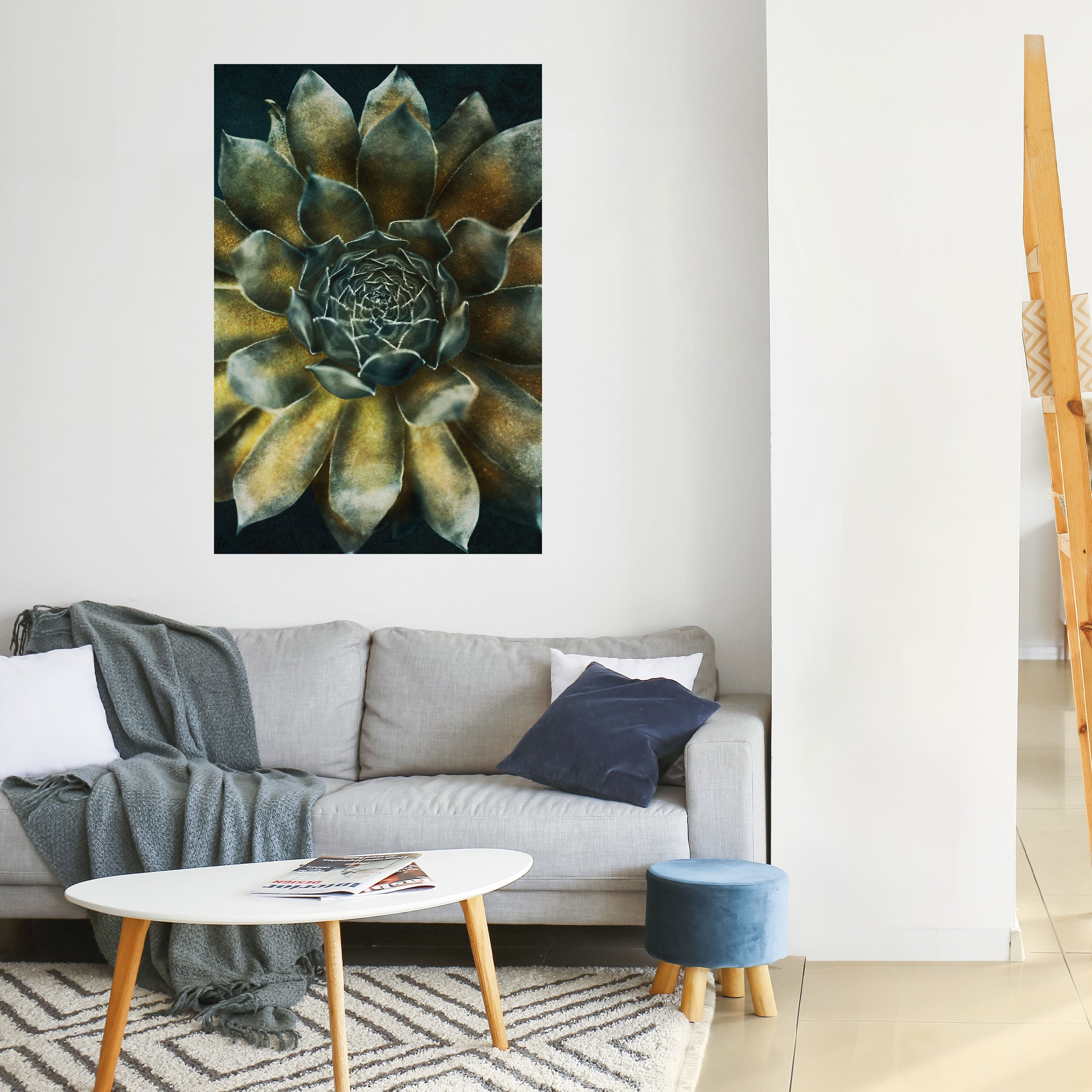 MYSTICAL SUCCULENT WHIRL Vertikales Poster zum Abziehen und Aufkleben