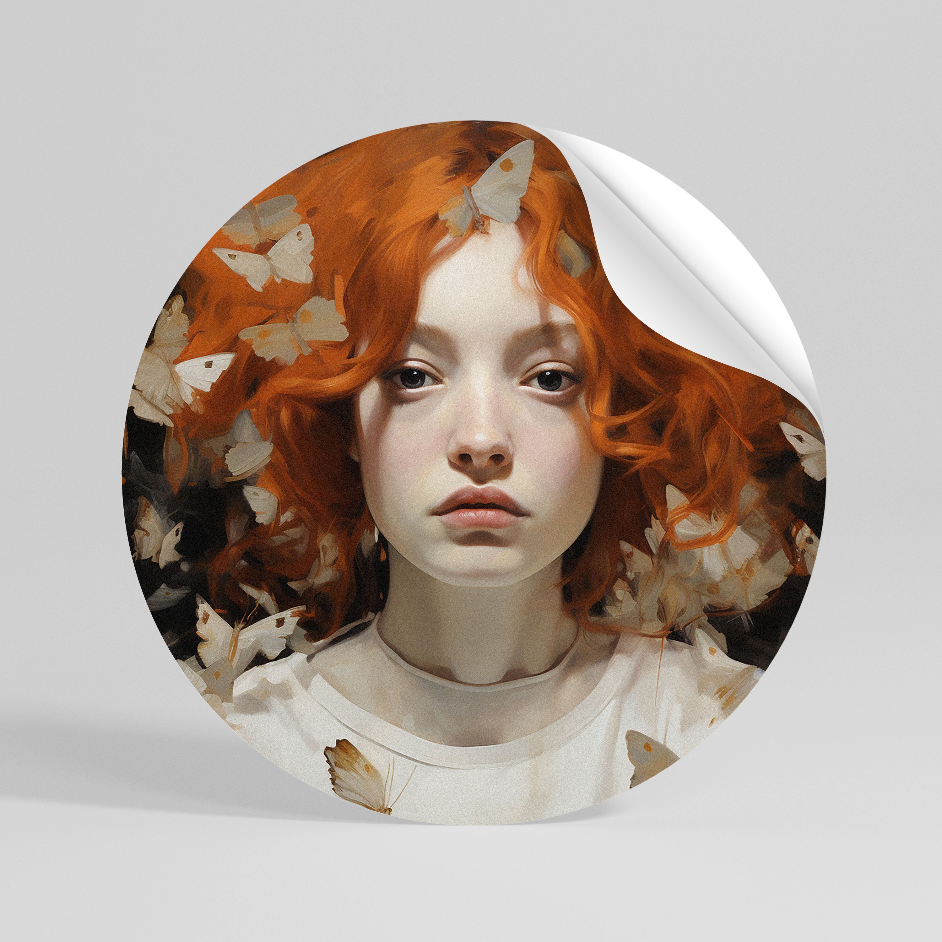 BUTTERFLY DREAMS Peel and Stick Round Sticker