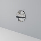 FADE IN THE TREES Oval Art Shelf In Black Finish