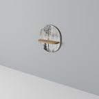 FADE IN THE TREES Ovales Kunstregal in Eiche-Optik