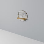 FADE IN THE TREES Rundes Kunstregal in Eiche-Optik