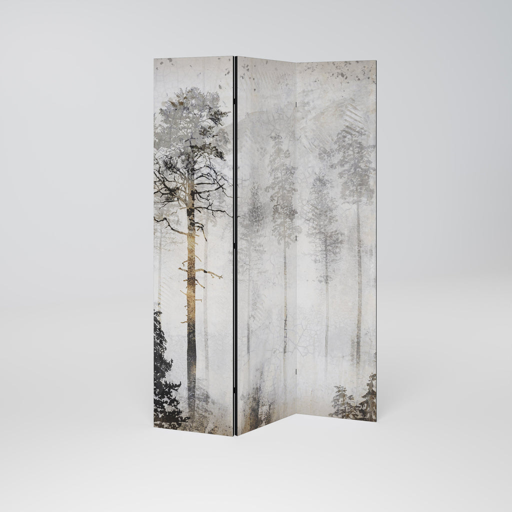 FADE IN THE TREES Dekorativer 3-teiliger Raumteiler