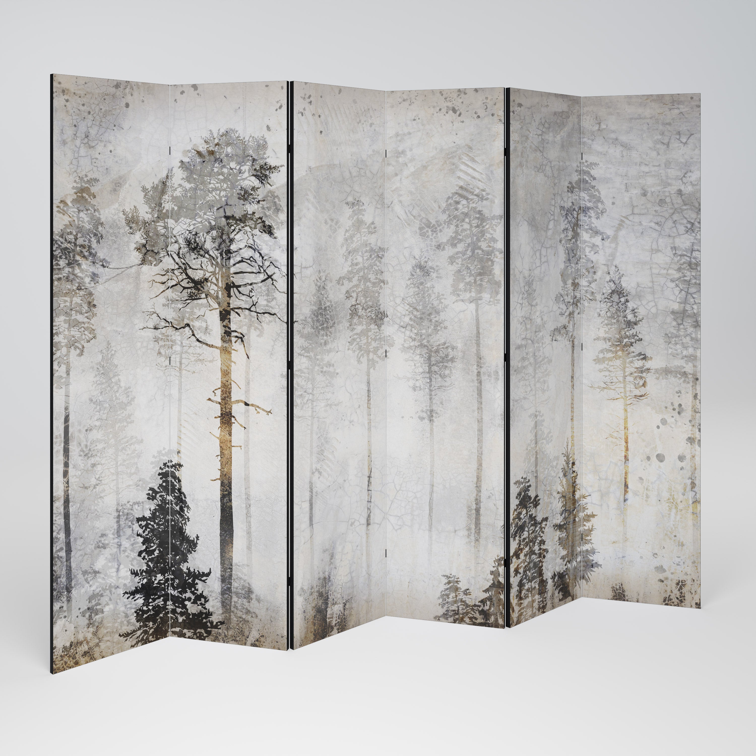 FADE IN THE TREES Dekorativer 6-teiliger Raumteiler
