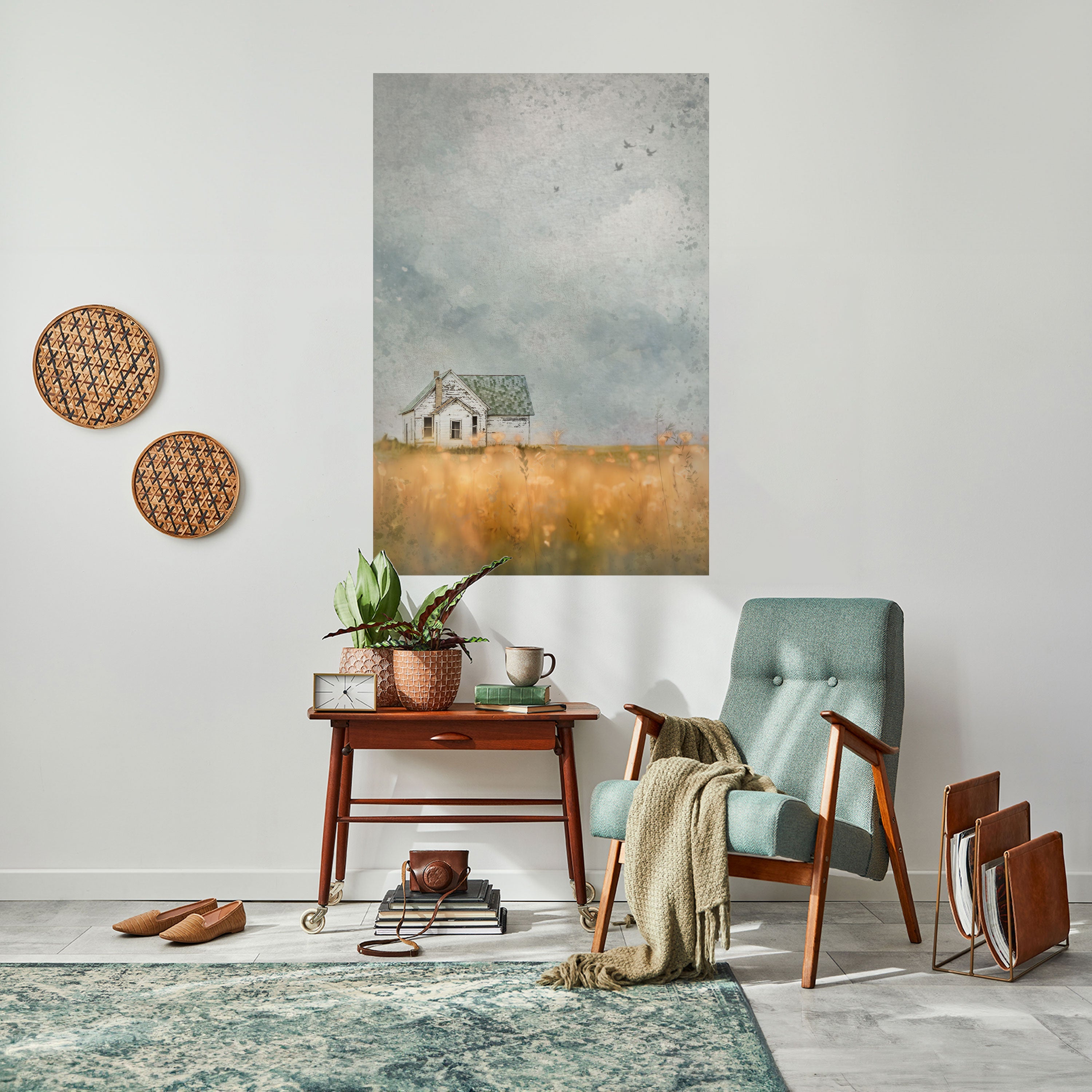 FIELDS OF FADING LIGHT Vertikales Poster zum Abziehen und Aufkleben