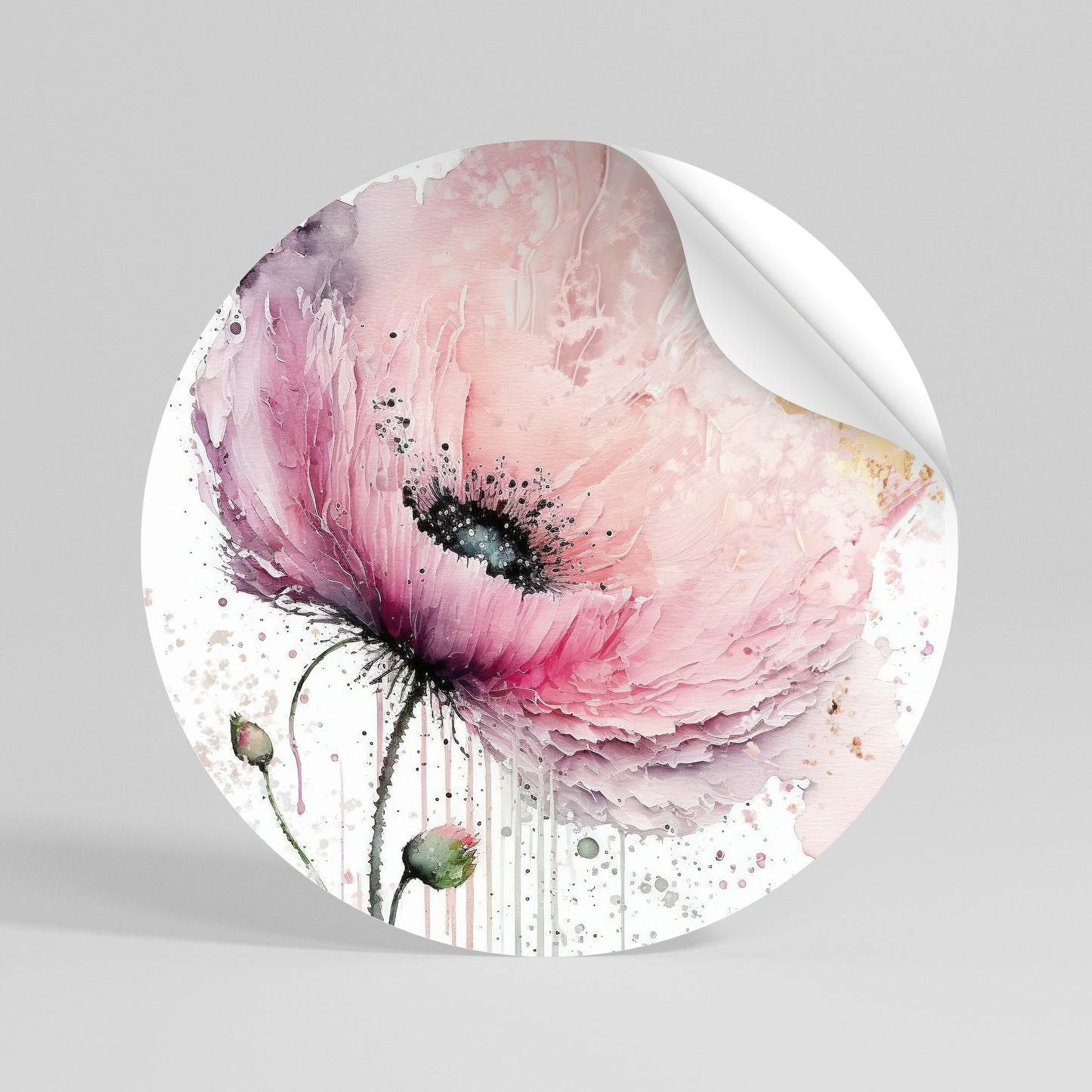 VIVID TRANQUILITY Runder Wandsticker zum Abziehen und Aufkleben