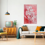 ETHERAL PETAL GLOW Selbstklebendes Poster - Hochformat