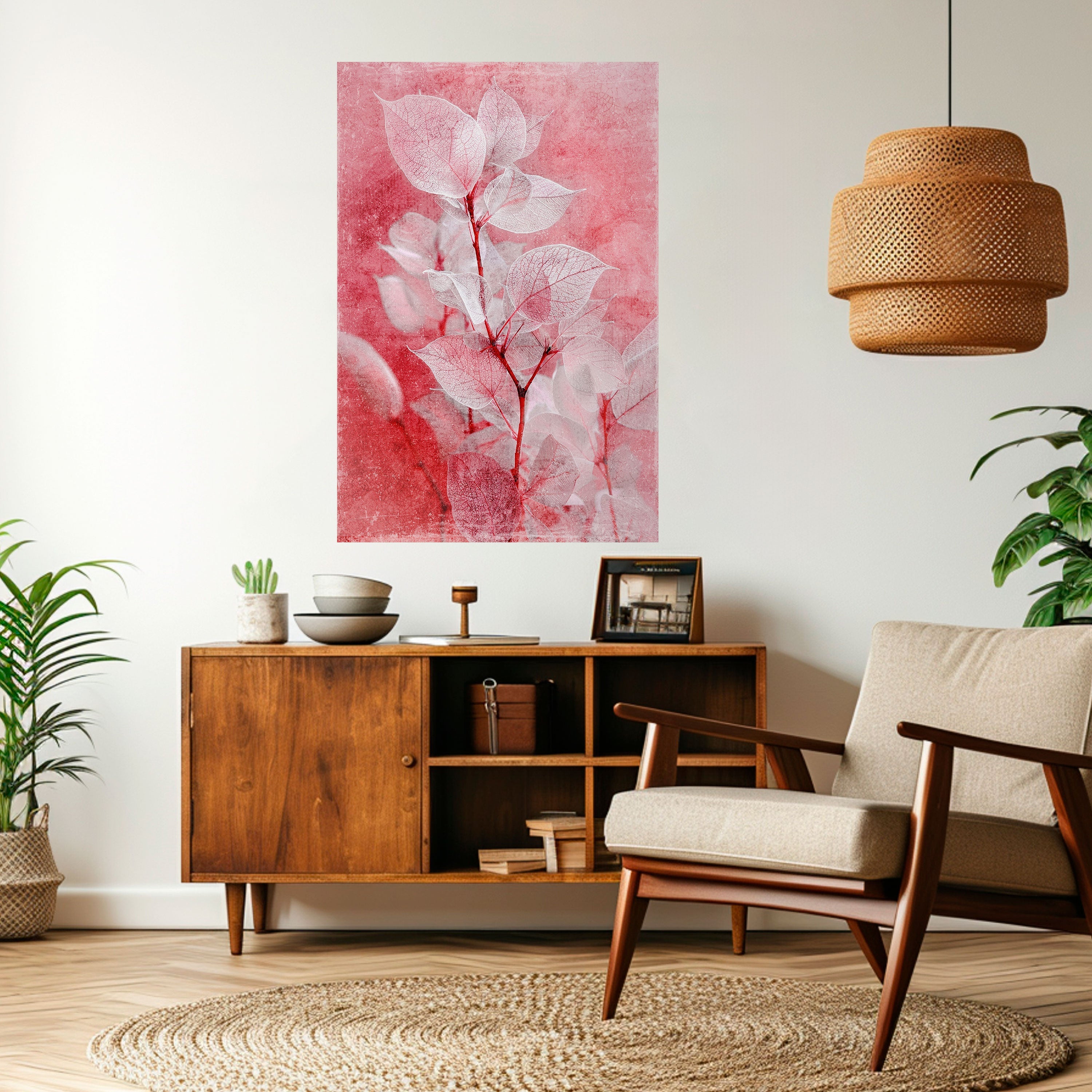 ETHERAL PETAL GLOW Vertikales Poster zum Abziehen und Aufkleben