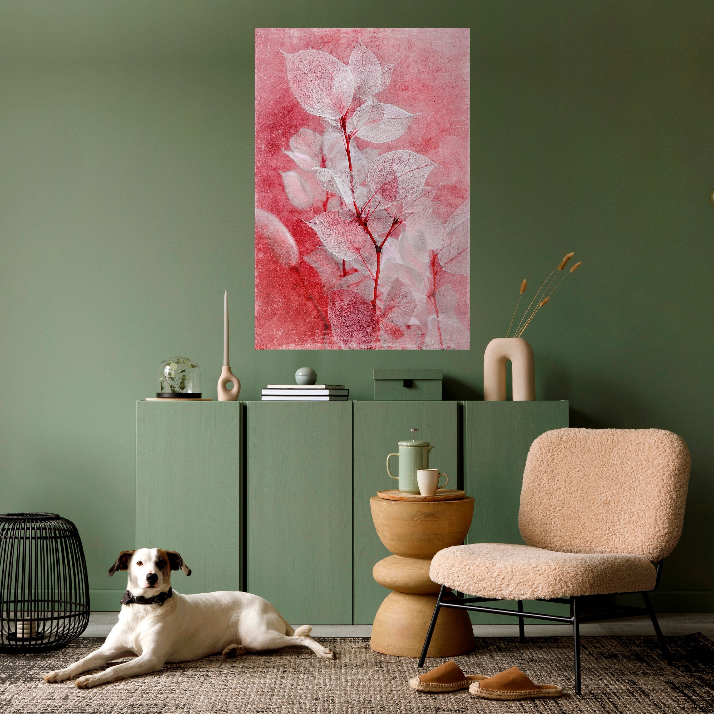 ETHERAL PETAL GLOW Vertikales Poster zum Abziehen und Aufkleben