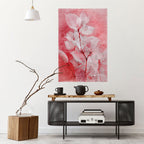 ETHERAL PETAL GLOW Selbstklebendes Poster - Hochformat