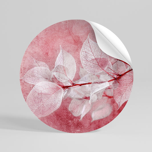 ETHERAL PETAL GLOW Runder Wandsticker zum Abziehen und Aufkleben