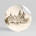 WHISPERS OF ARCHITECTURE Runder Wandsticker zum Abziehen und Aufkleben