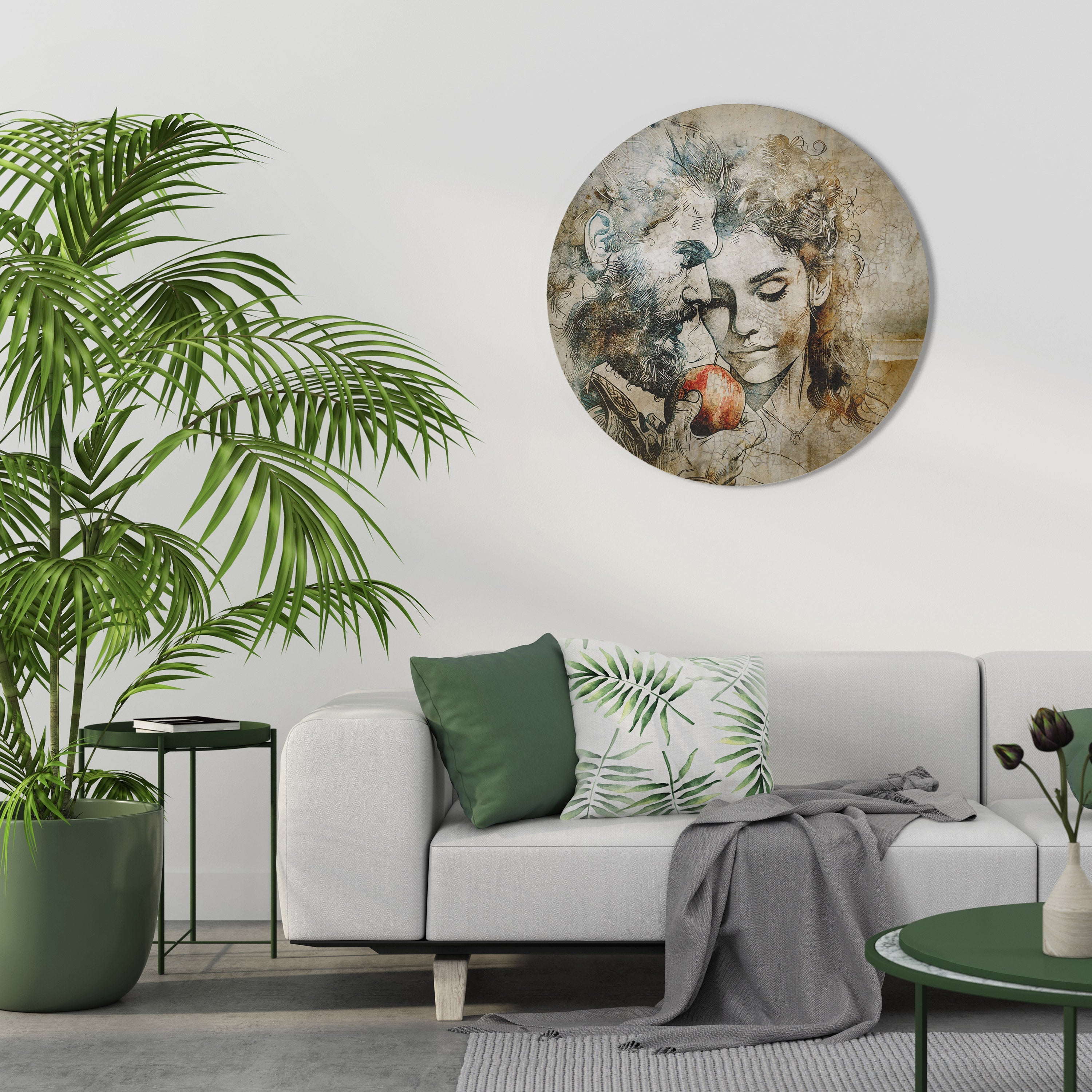 WHISPERS OF TEMPTATION Runde Wanddekoration Ø 69 cm