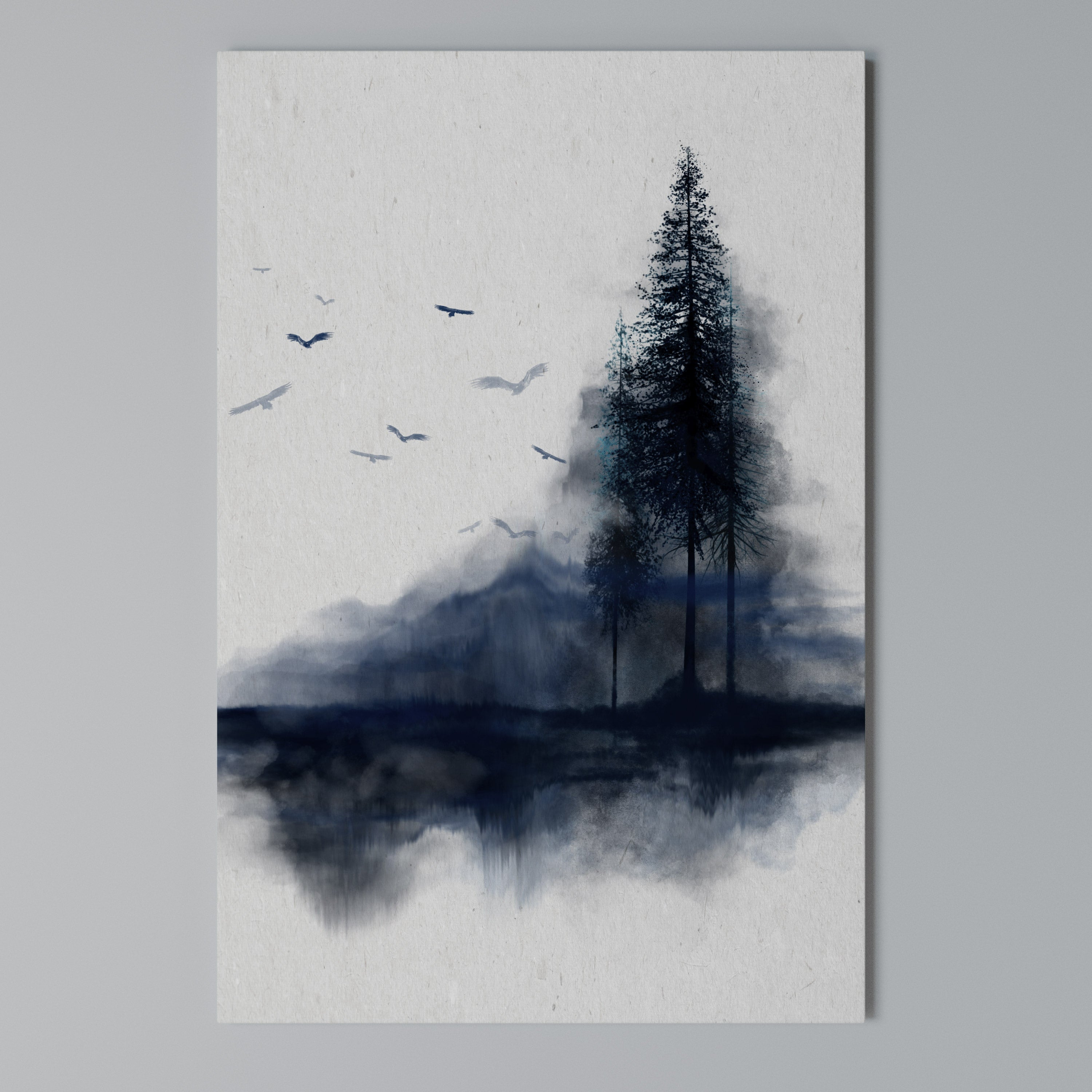 MISTY RECOLLECTION Vertical Canvas Print
