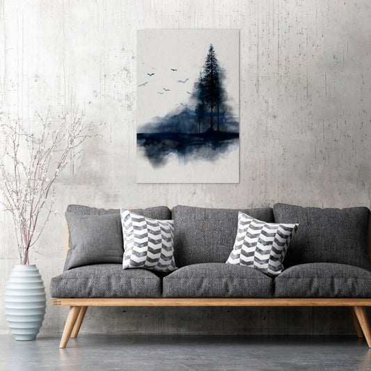 MISTY RECOLLECTION Vertical Canvas Print