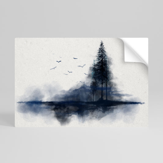MISTY RECOLLECTION Selbstklebendes Horizontal-Poster