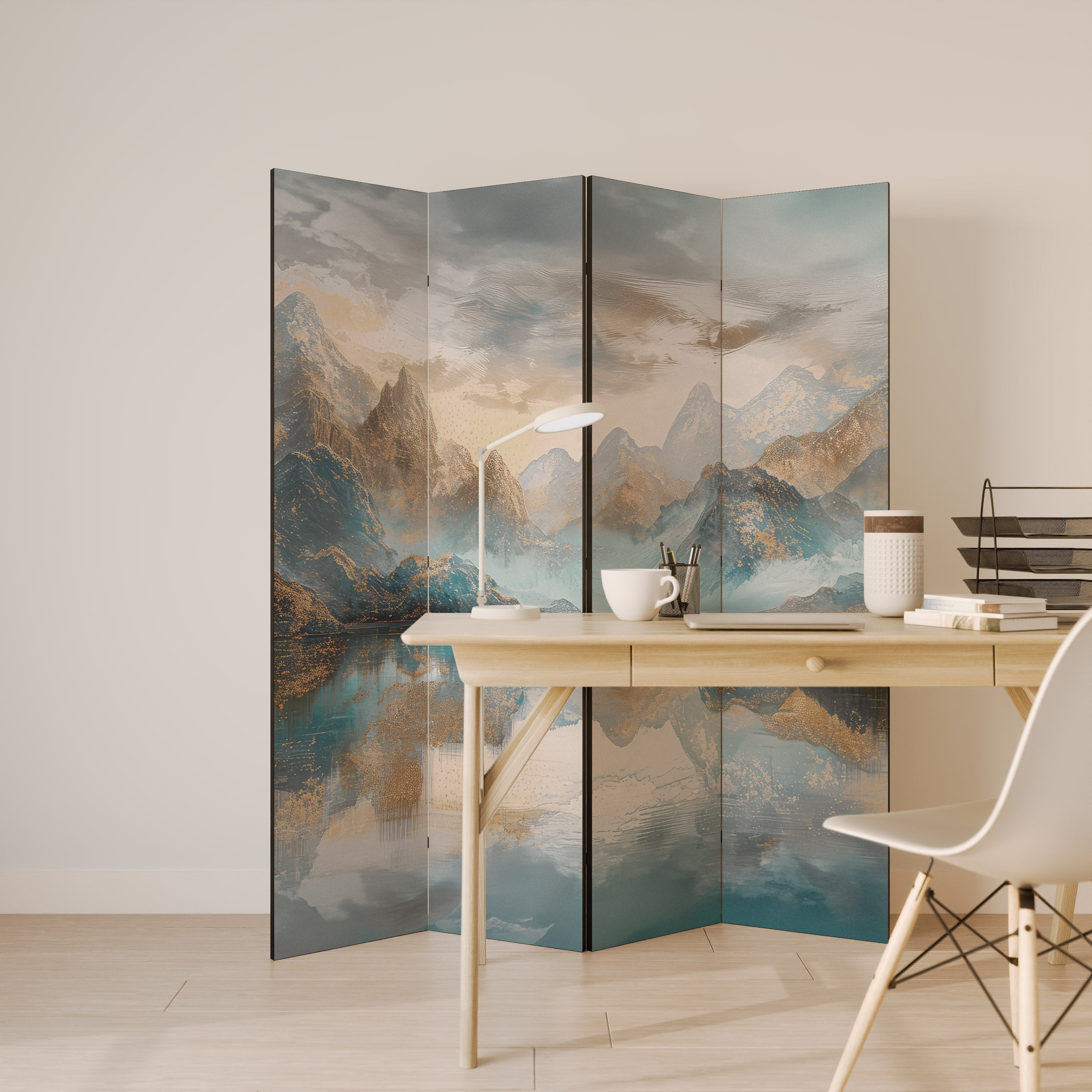 AZURE SUMMITS 4-Panel Room Divider