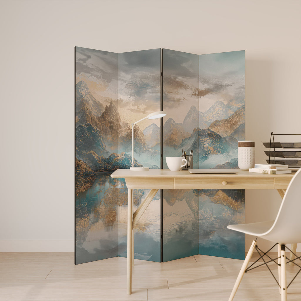 AZURE SUMMITS Decorative 4-Panel Room Divider