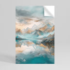 AZURE SUMMITS Selbstklebendes Poster - Hochformat