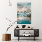 AZURE SUMMITS Selbstklebendes Poster - Hochformat