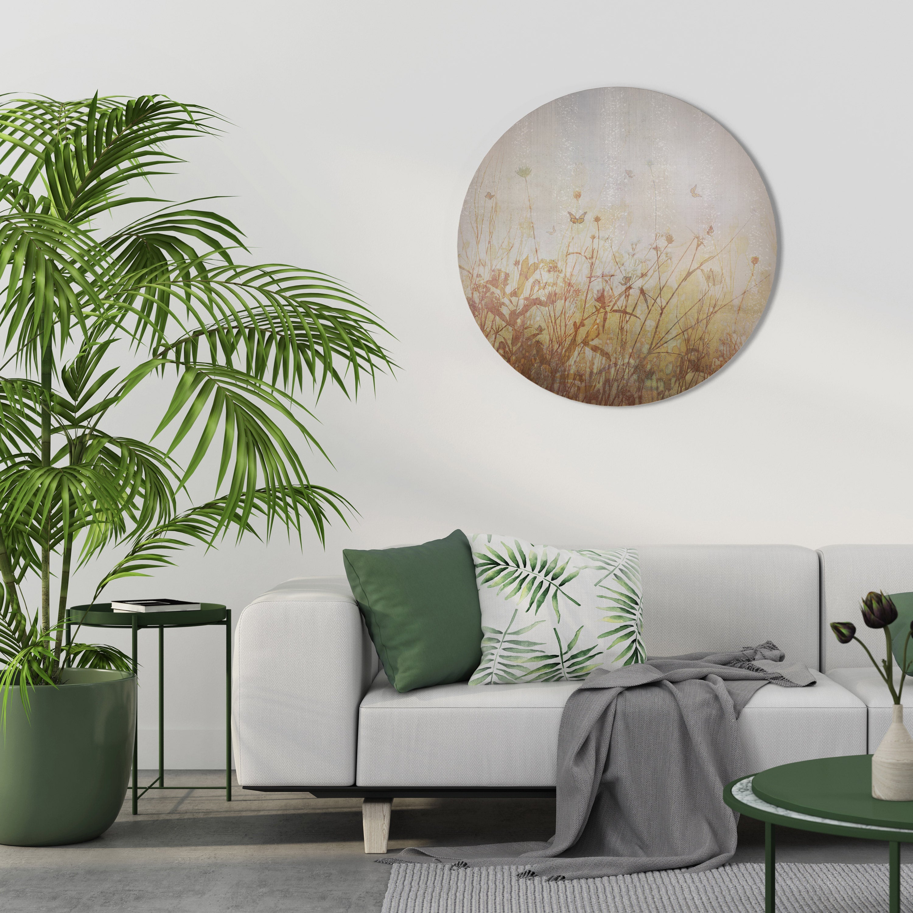 MEADOW BUTTERFLIES Runde Wanddekoration Ø 69 cm