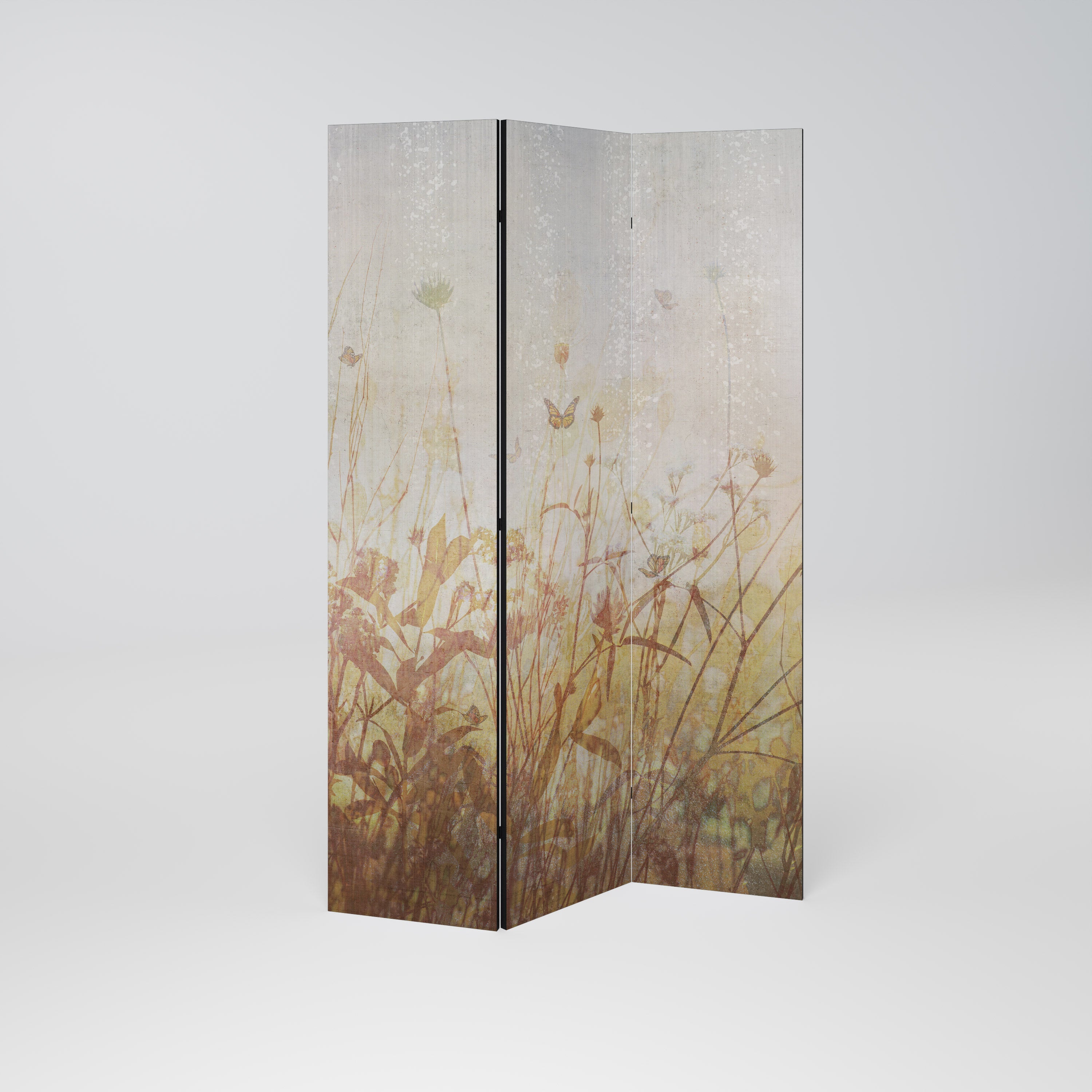 MEADOW BUTTERFLIES Dekorativer 3-teiliger Raumteiler