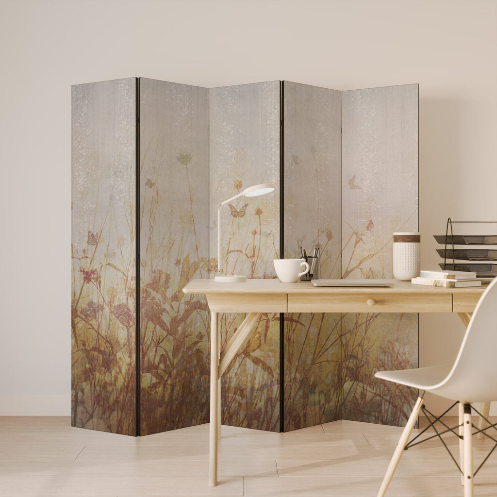MEADOW BUTTERFLIES Dekorativer 5-teiliger Raumteiler