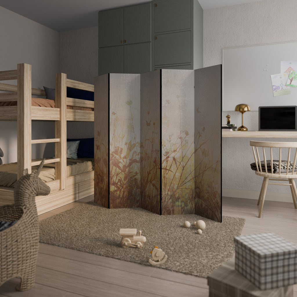 MEADOW BUTTERFLIES Dekorativer 5-teiliger Raumteiler