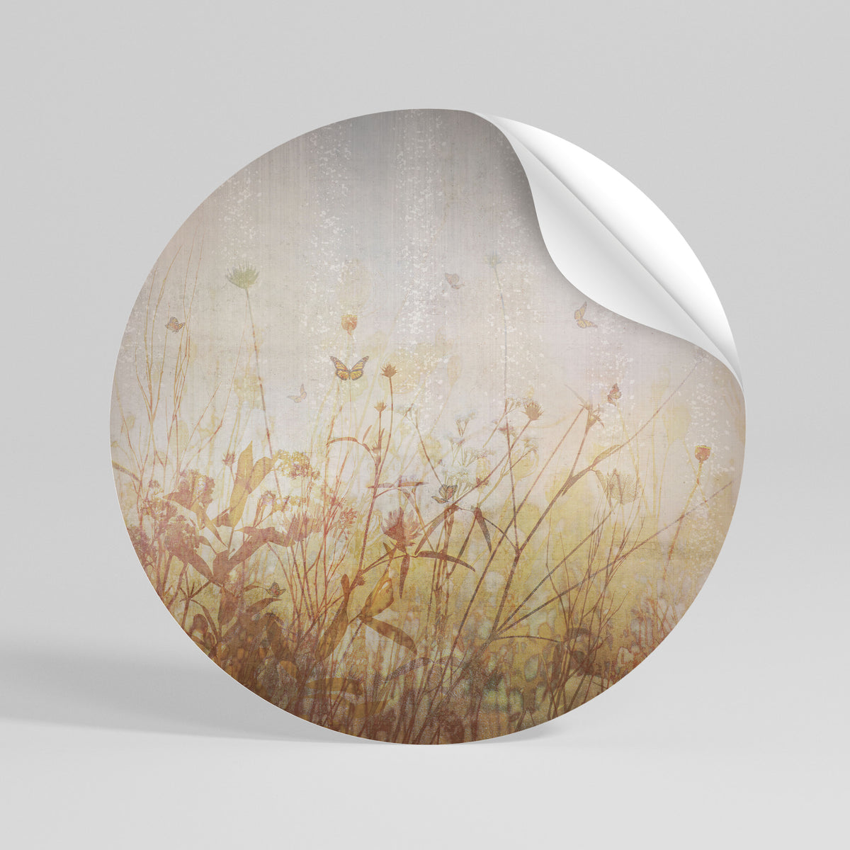 MEADOW BUTTERFLIES Runder Wandsticker zum Abziehen und Aufkleben