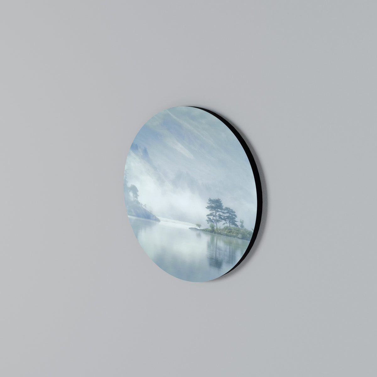 SILVER LAKE Rundes Wandbild