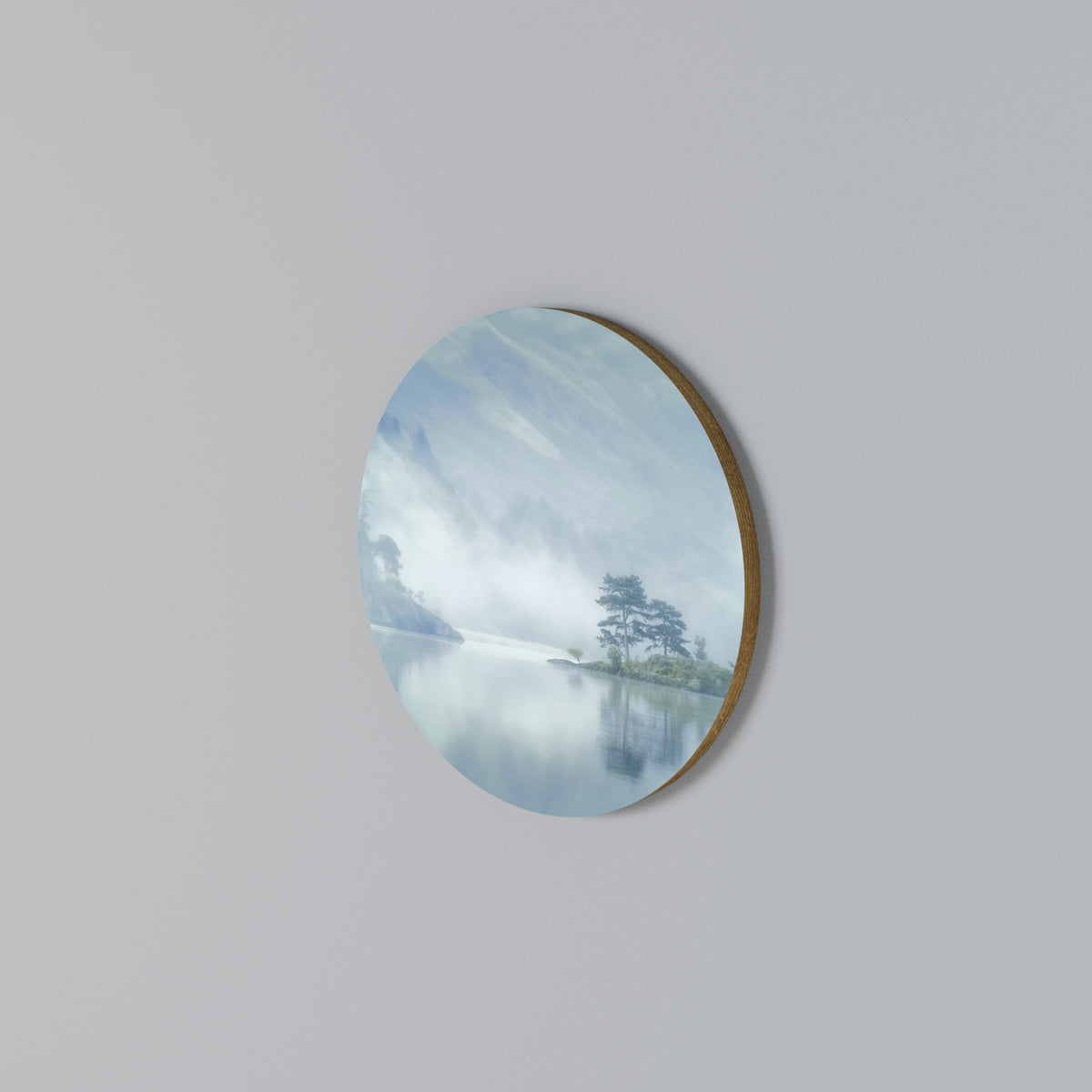 SILVER LAKE Rundes Wandbild