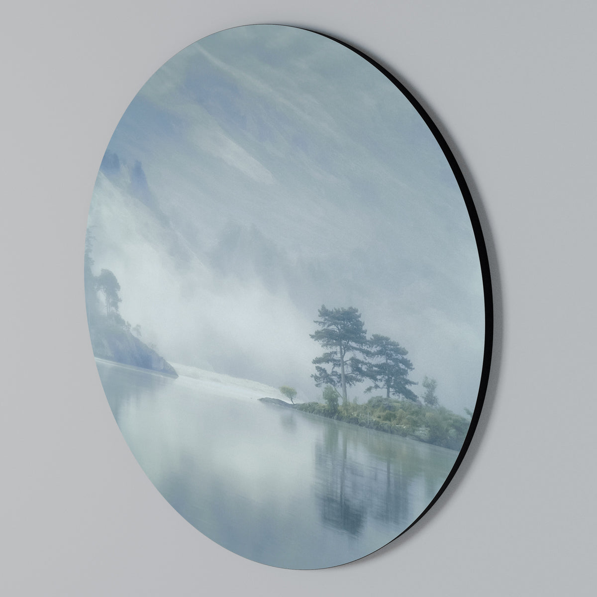 SILVER LAKE Rundes Wandbild