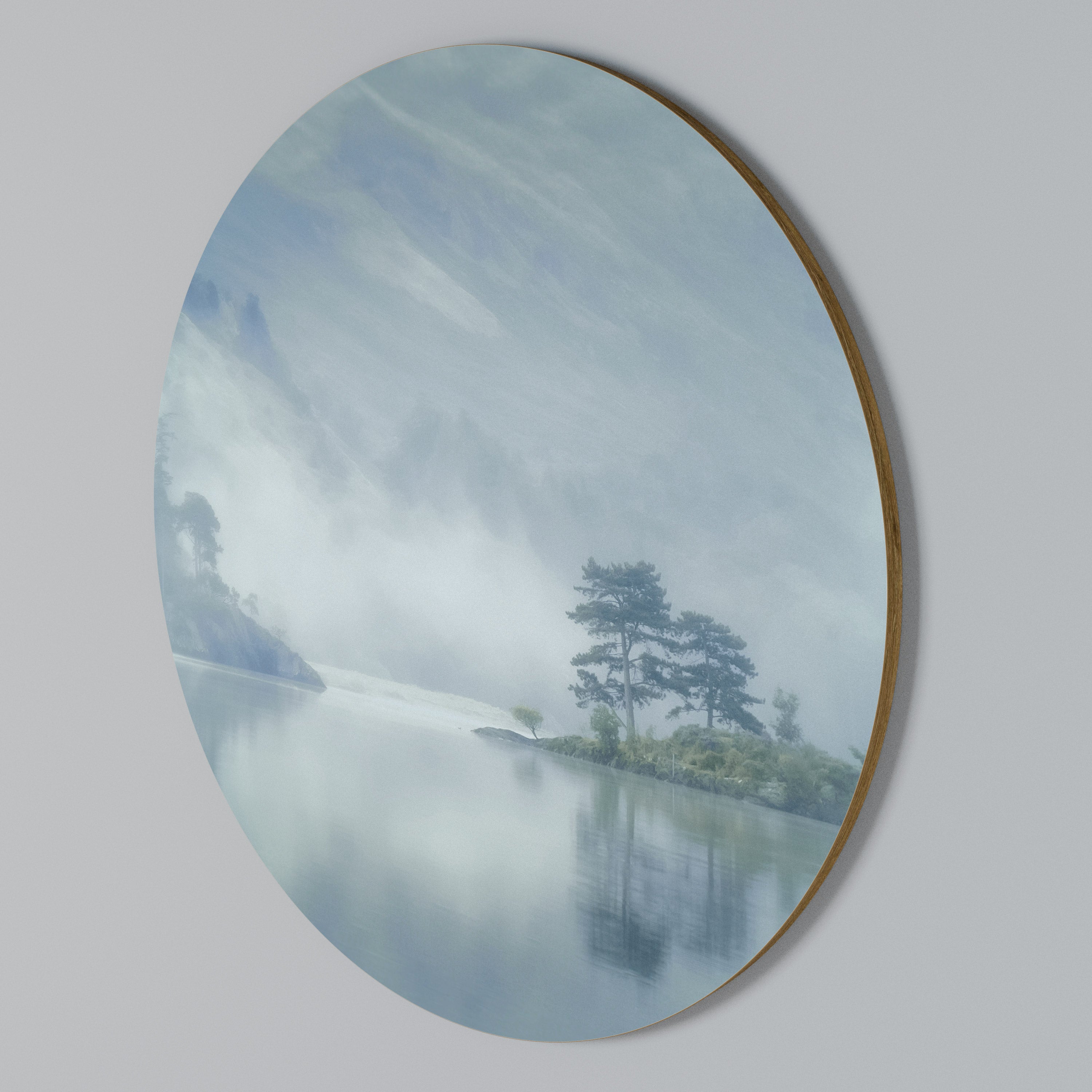 SILVER LAKE Rundes Wandbild