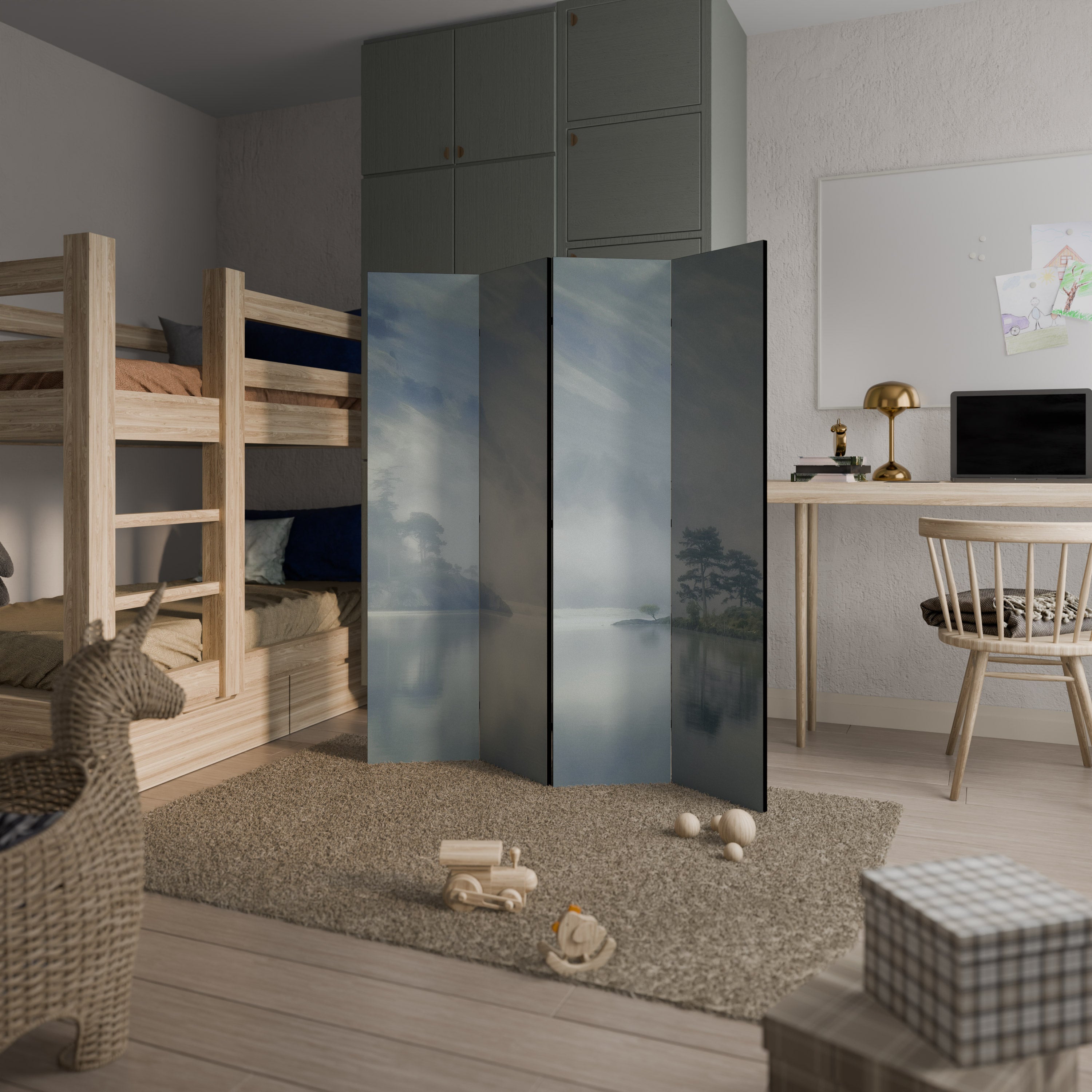 SILVER LAKE 4-Panel Room Divider