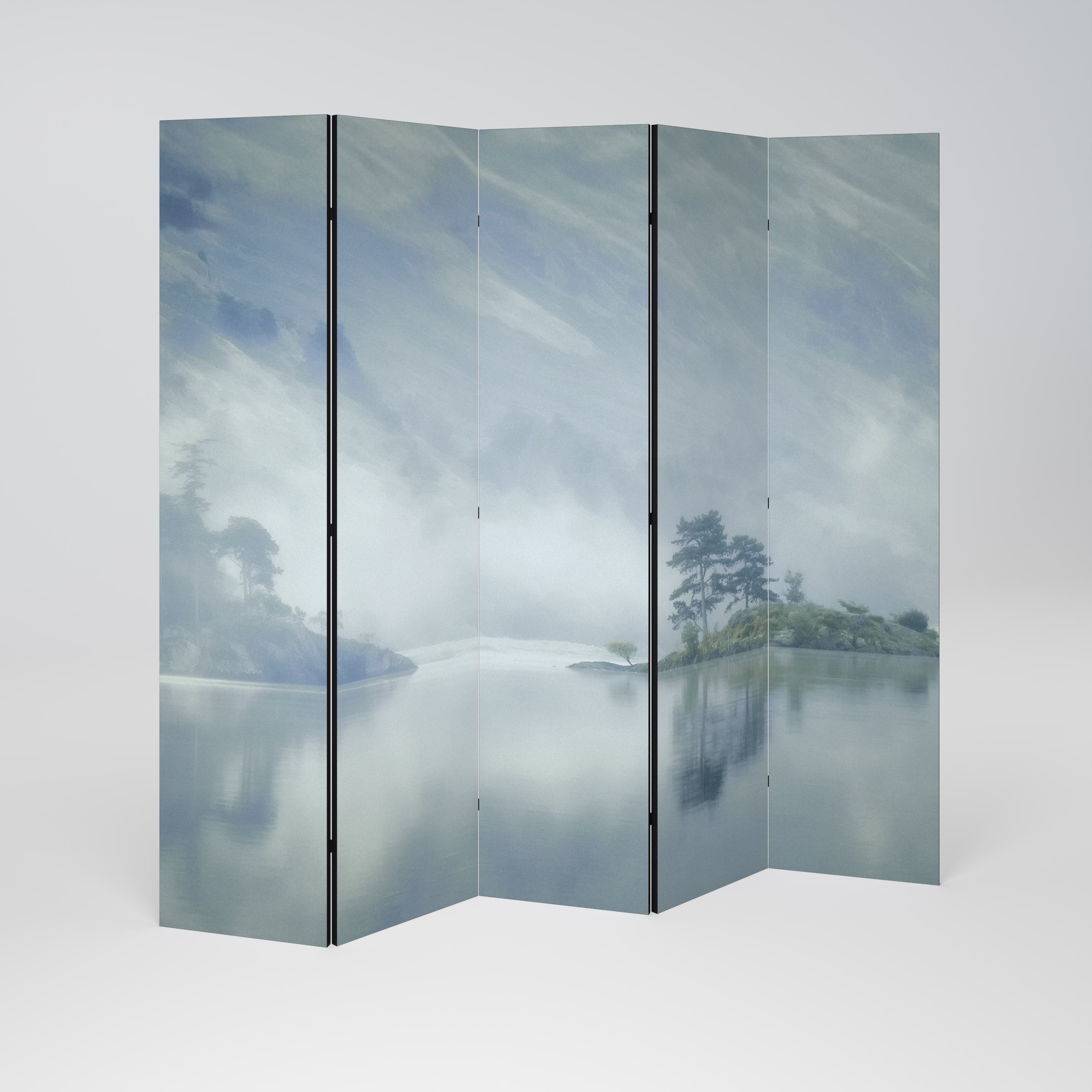 SILVER LAKE Dekorativer 5-teiliger Raumteiler