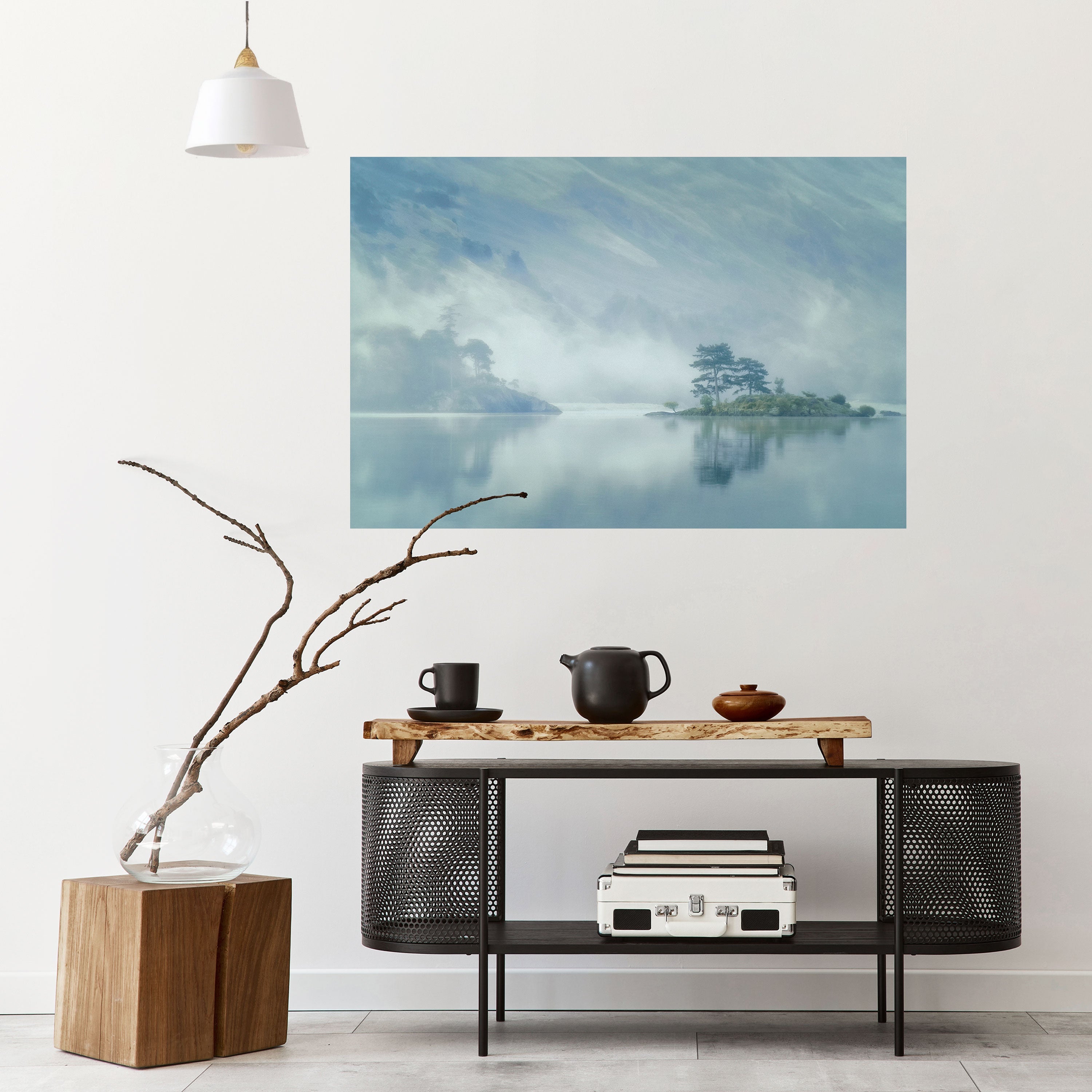 SILVER LAKE Peel and Stick Horizontal Poster
