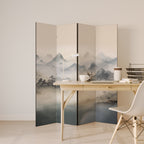 HIDDEN TEMPLE MIST Dekorativer Paravent - 4-teilig