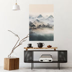 HIDDEN TEMPLE MIST Selbstklebendes Poster - Hochformat