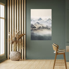 HIDDEN TEMPLE MIST Selbstklebendes Poster - Hochformat