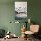 HIDDEN TEMPLE MIST Selbstklebendes Poster - Hochformat